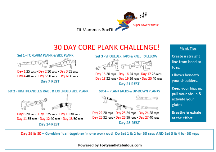 Fit Mammas 30-Day Plank Challenge